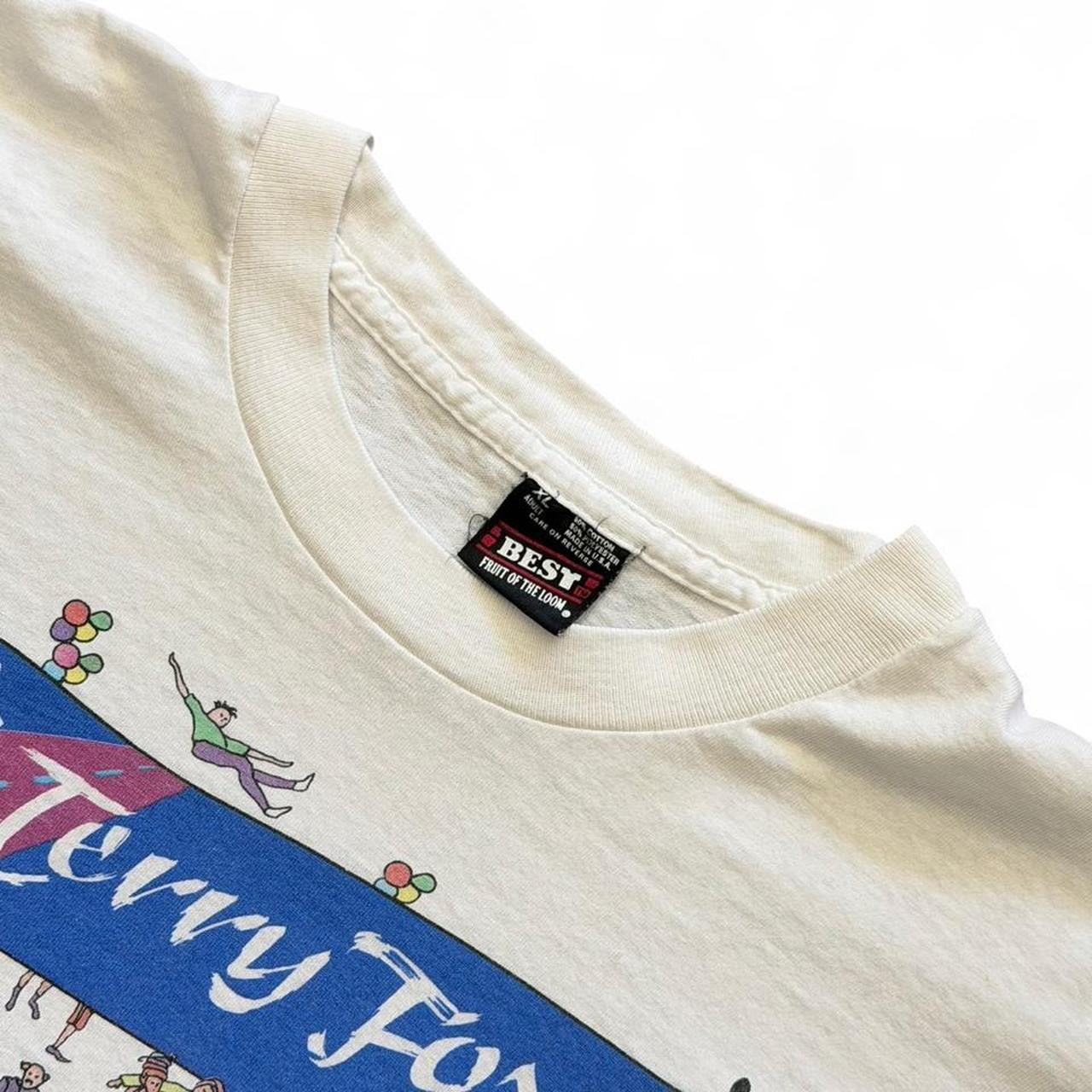 90s Terry Fox Run Sponsor Cancer Memorial Marathon Running T-shirt