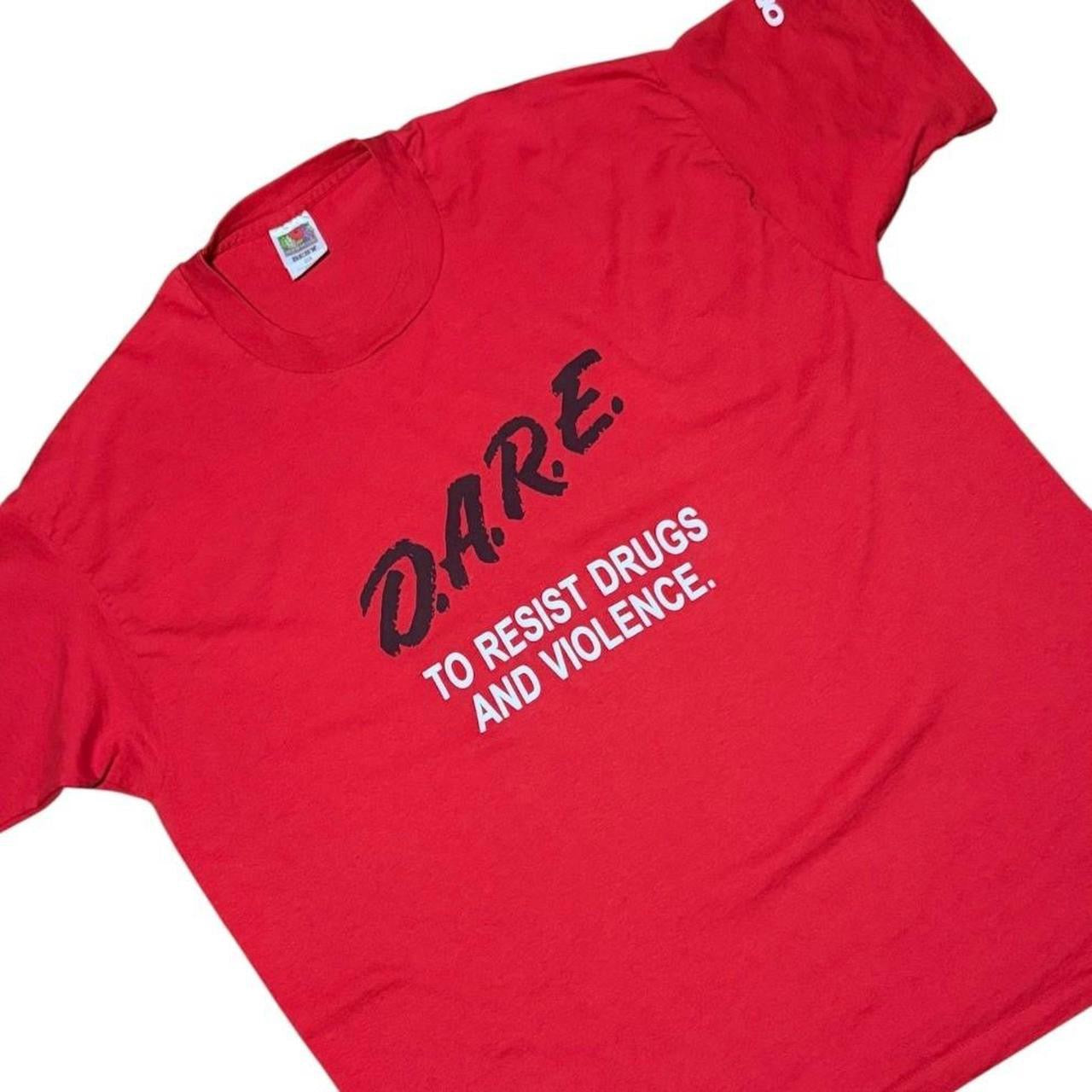 90s DARE To Resist Drugs Bank Promo Graphic Logo Single Stitch T-shirt