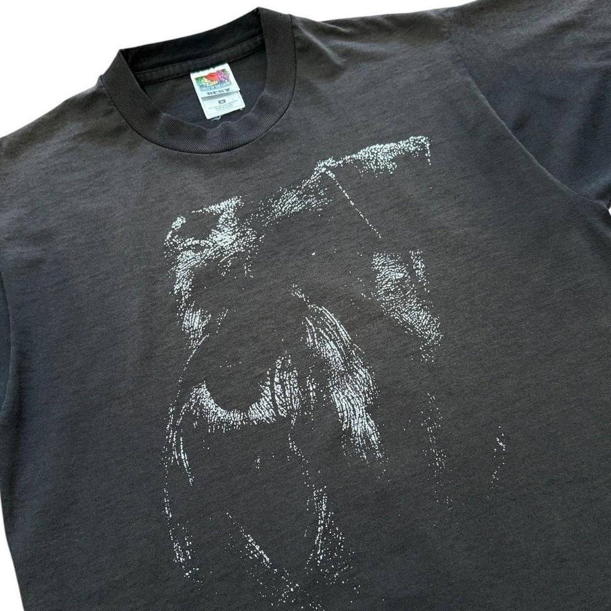 90s Faded Grey Black Schnauzer Dog Puppy Animal Cute Pet Graphic T-shirt