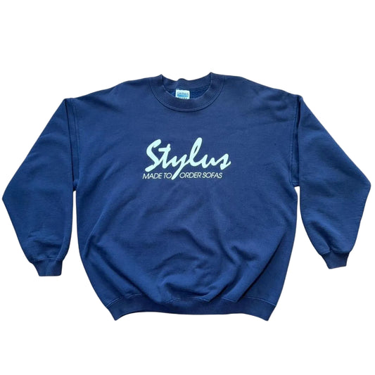 90s Stylus Sofas Furniture Store Merchandise Graphic Pullover Sweater