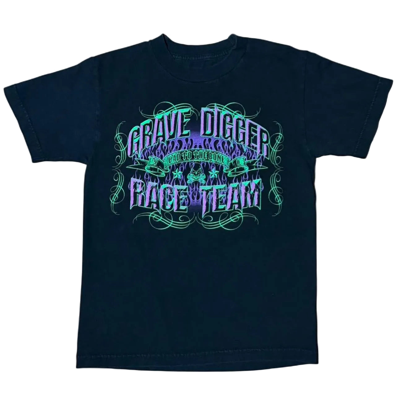 Y2K Black Grave Digger Monster Jam Car Show Graphic T-shirt