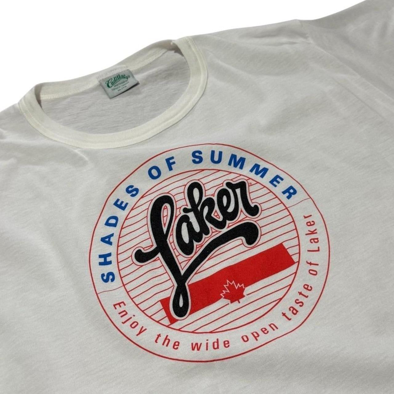 80s Laker Beer Shades of Summer Promo Graphic Single Stitch T-shirt