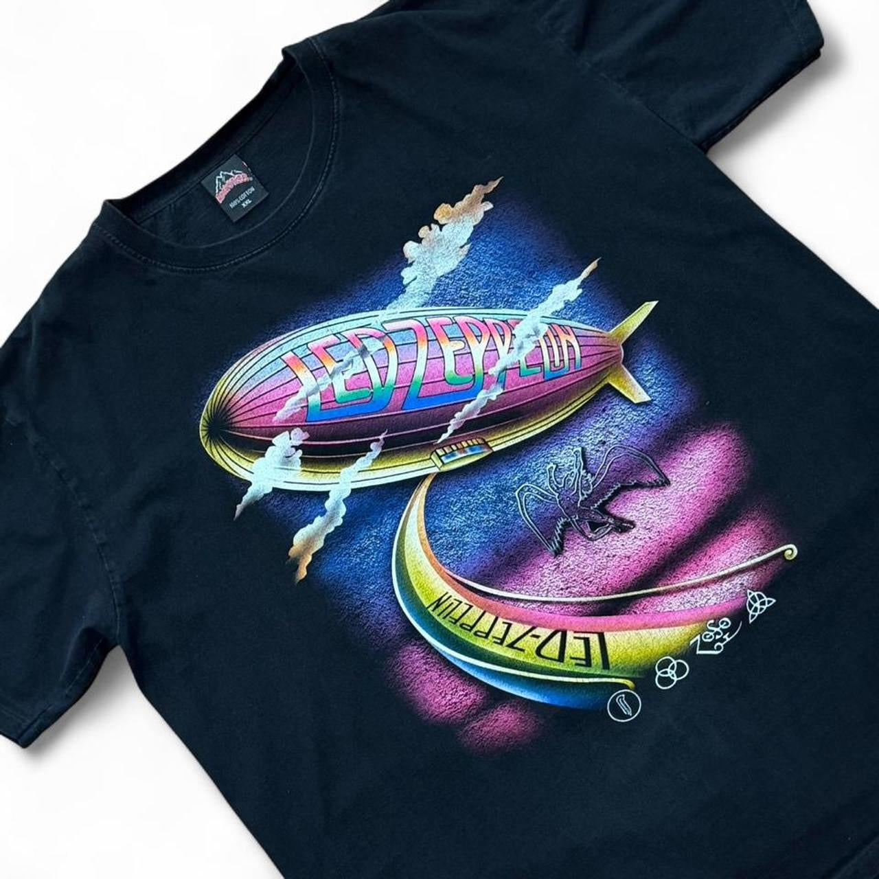 Y2K Led Zeppelin Blimp Icarus Swan Graphic Rock Band Music Merch T-Shirt
