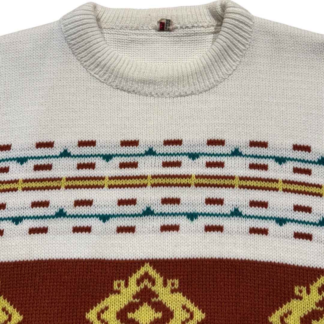 80s Acrylyic Knit Pattern Sweater