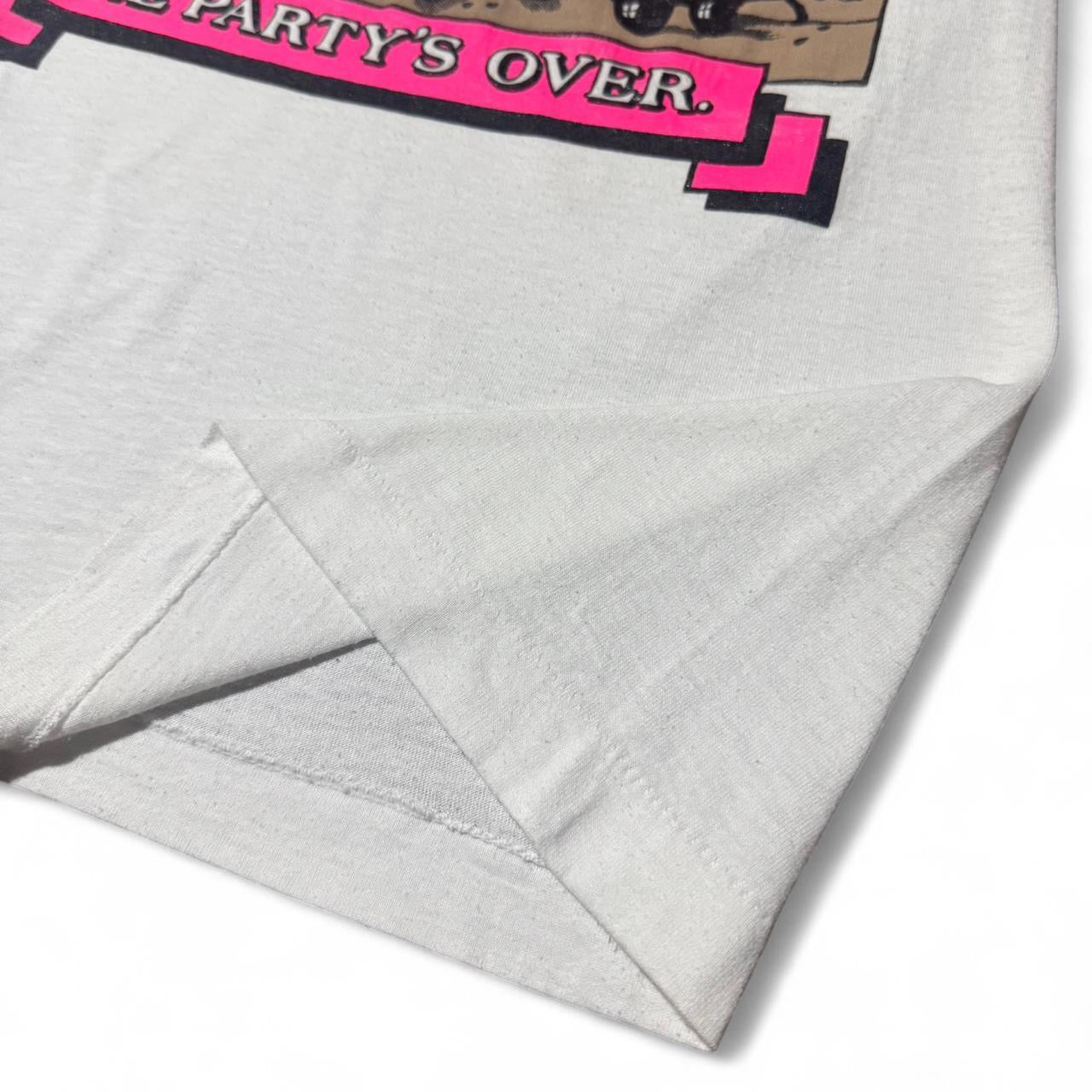 80s Miller Lite "The Party's Over" Spuds MacKenzie Puppy Dog Graphic Tee