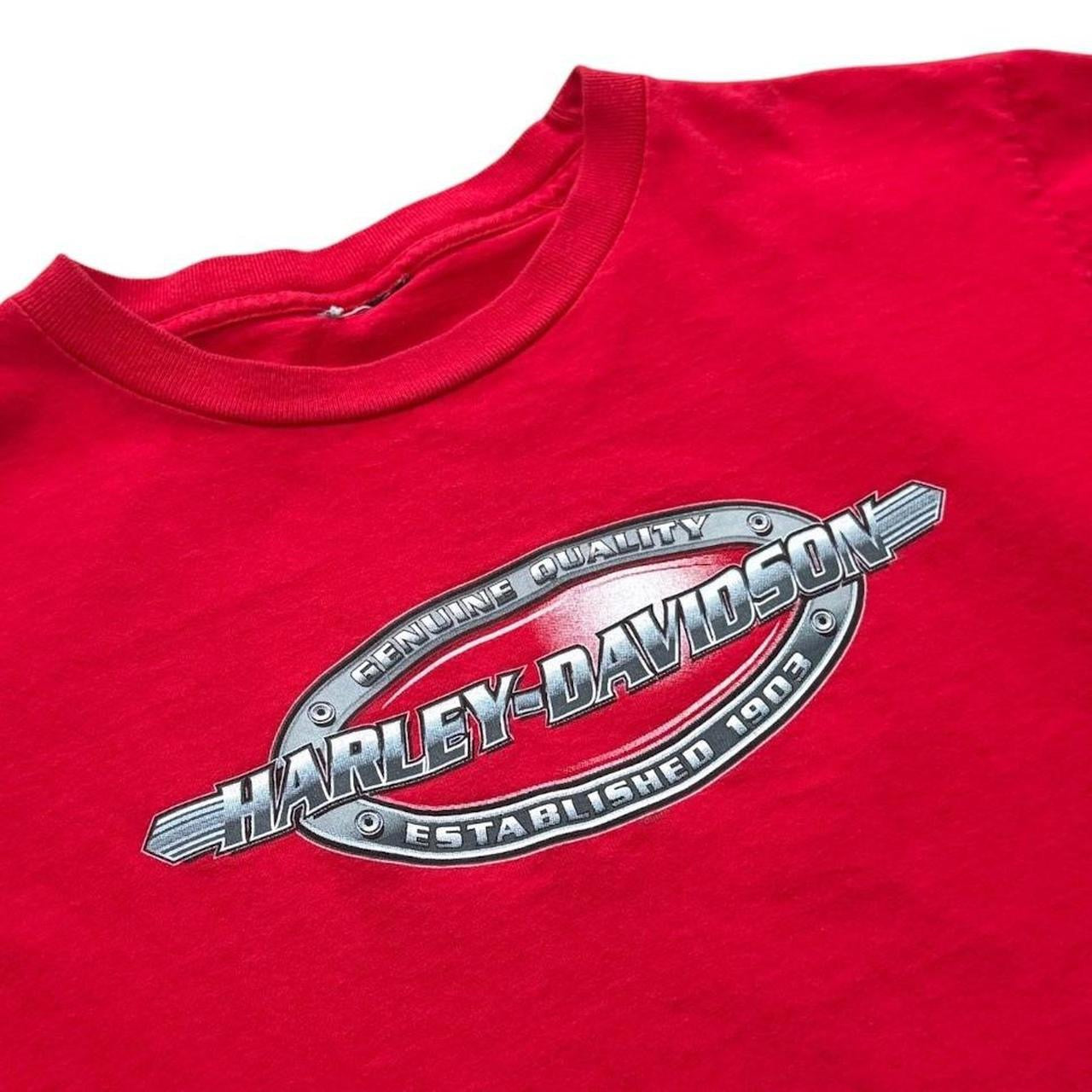 90s Y2K Harley Davidson Montreal Quebec Biker Motorcycle Graphic T-shirt