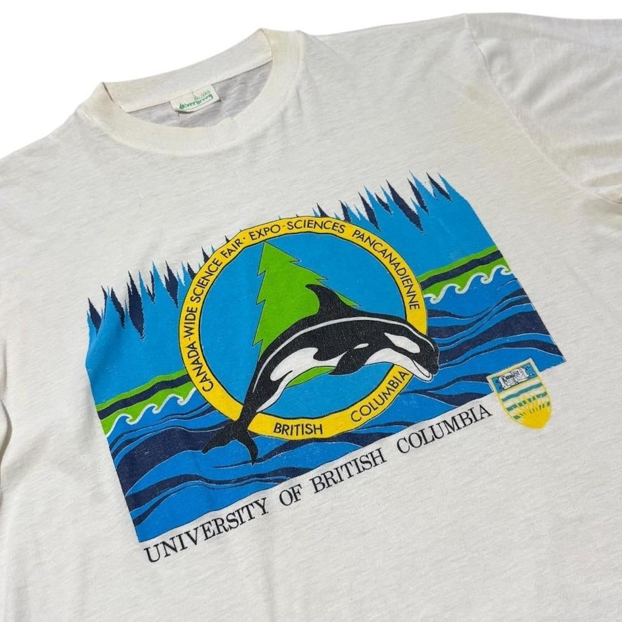 90s University British Columbia UBC Vancouver Science Fair Orca T-Shirt