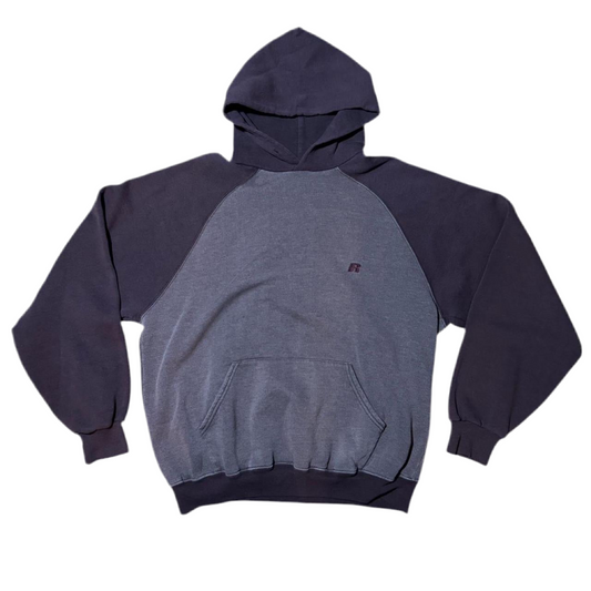 90s Burgundy/Maroon Russell Athletics Two Tone Hoodie