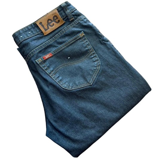 Vintage Lee Dark Blue Wash Waxed Canvas Denim Red Tag Prestige Jeans