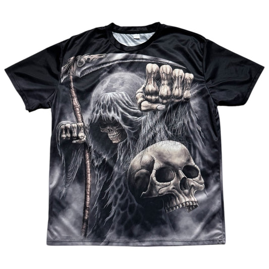 Y2K Mesh ‘Love Hate’ AOP Graphic Shirt