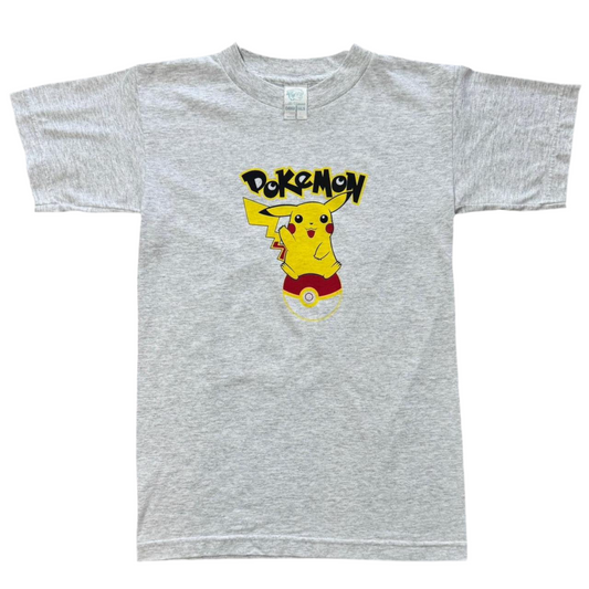 90s Grey Pikachu Pokemon Tee
