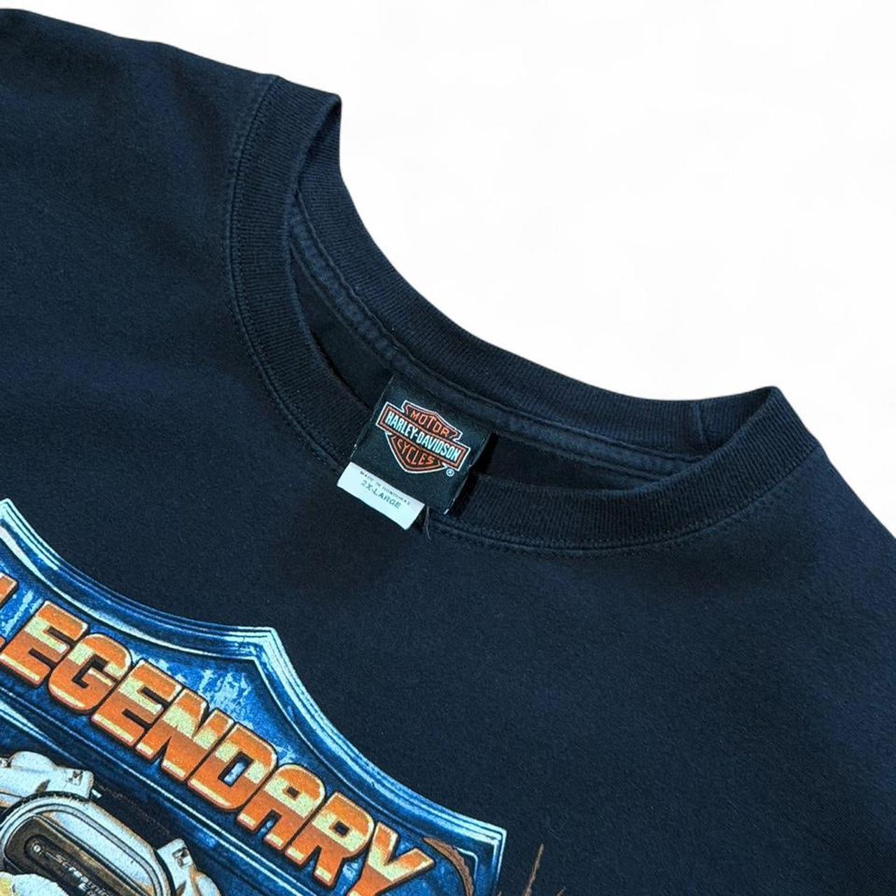 2014 Harley Davidson Legendary Motorcycle Biker Eagle Florida Graphic T-shirt