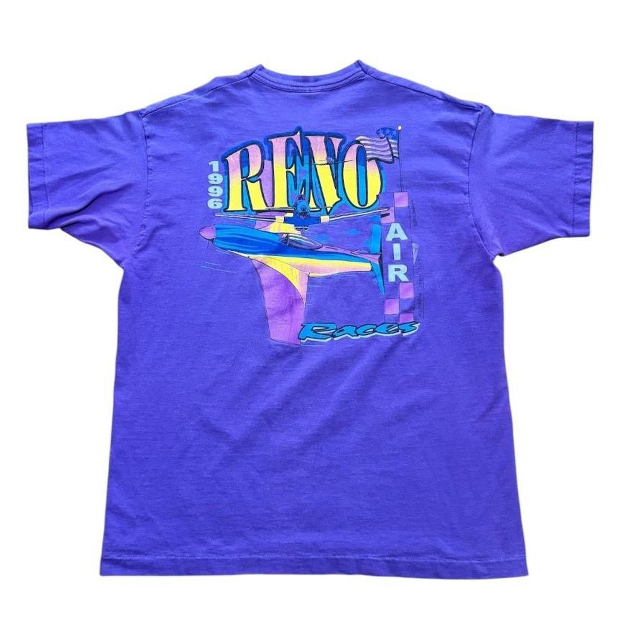 90s Reno Air Races Airplane Pilot Jet Graphic Souvenir T-Shirt