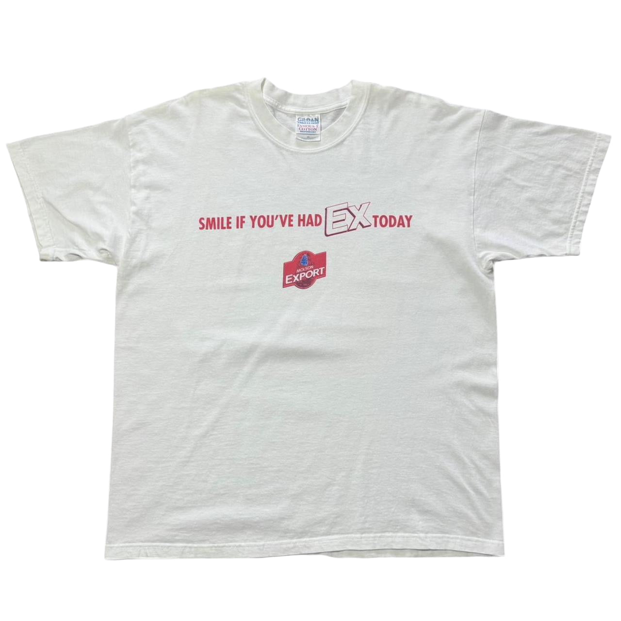 Y2K Molson Export Beer Promo Smile If You’ve Had Ex Today Tee