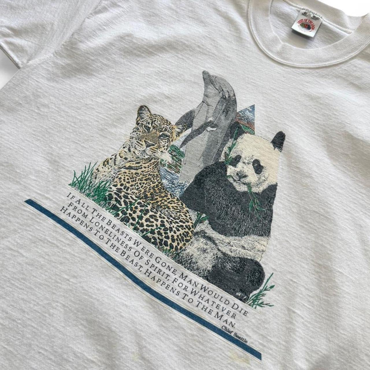 Vintage 90s Animals Nature Wilderness Wildlife Seattle Quote T-shirt