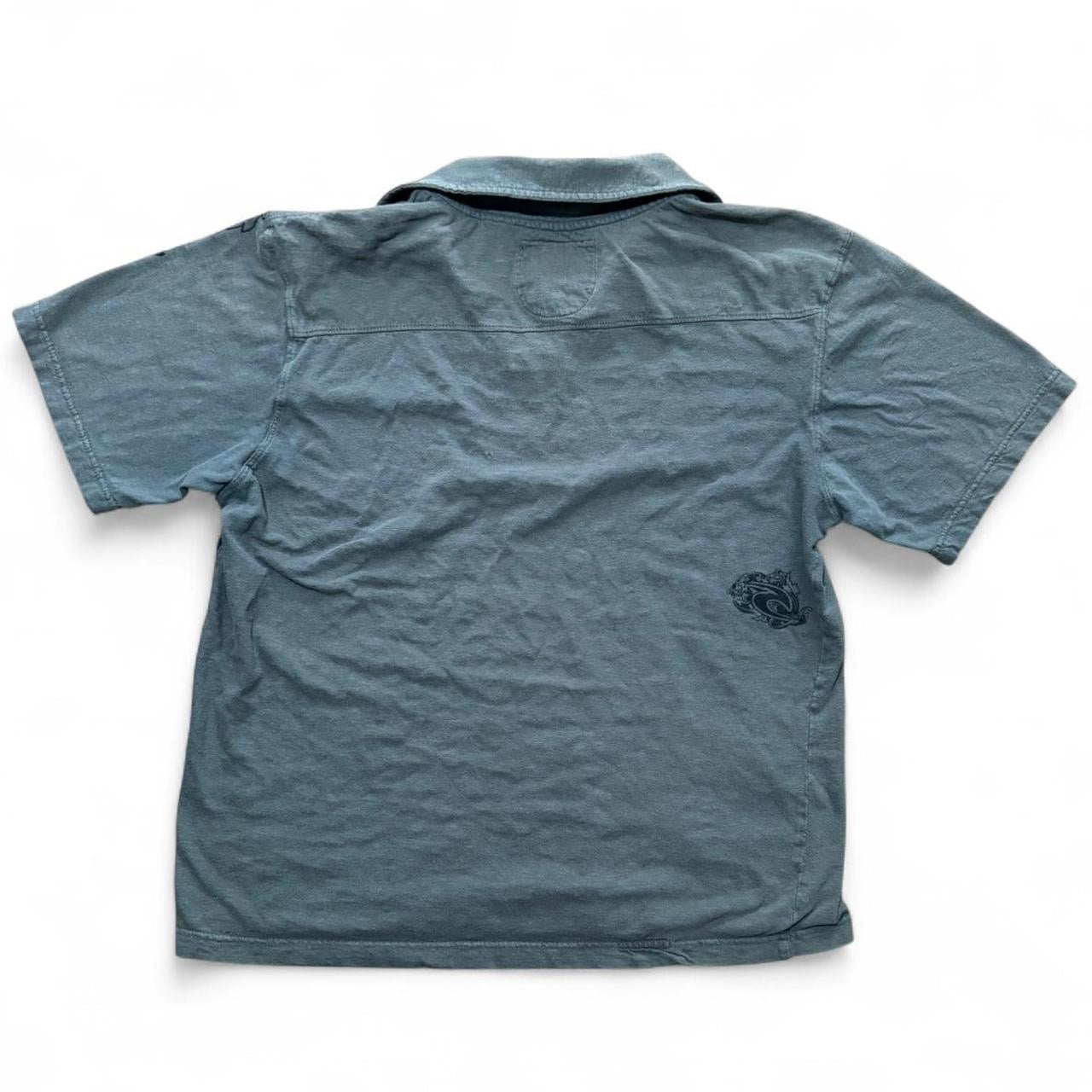 Y2K Grey Ripcurl Surf Graphic Polo Shirt