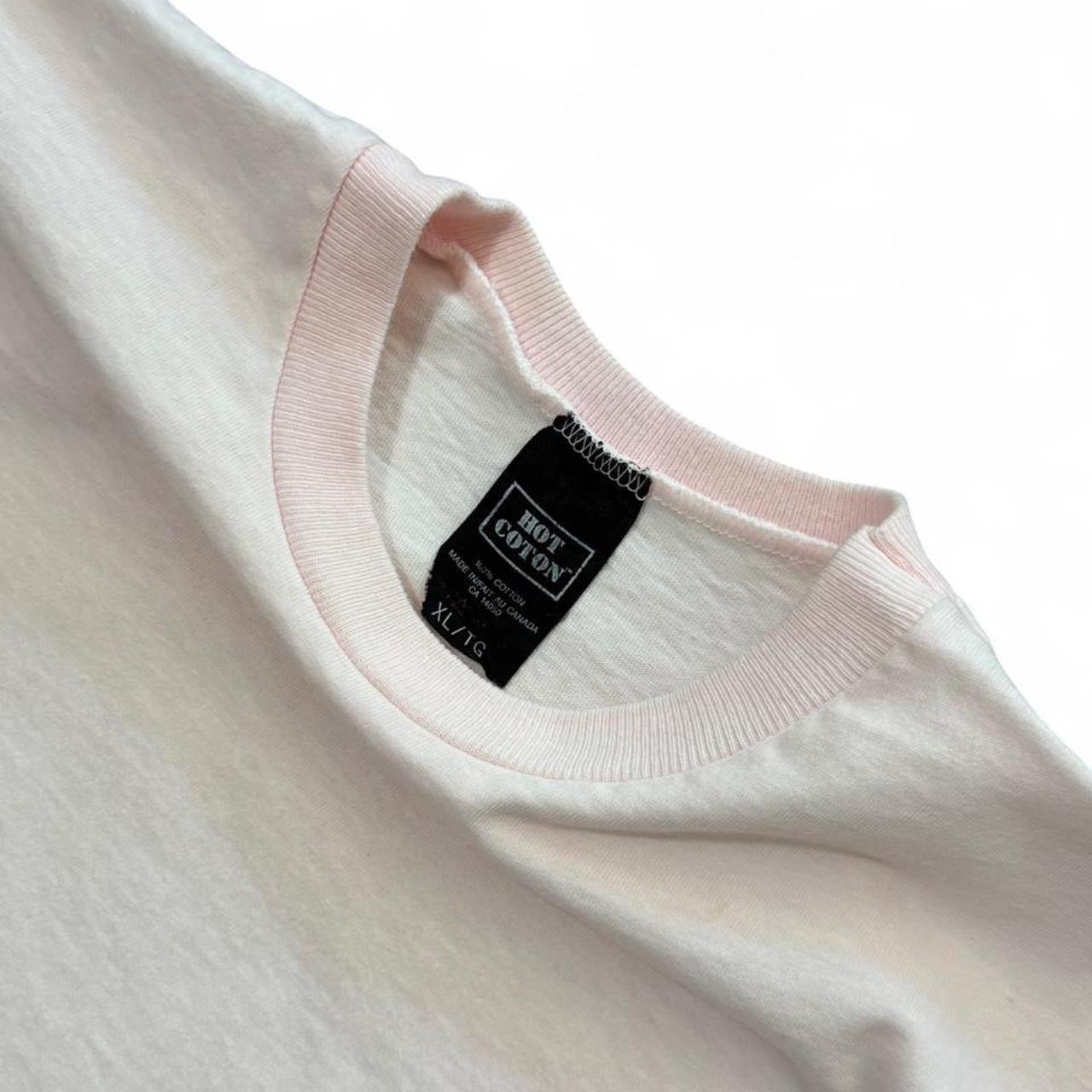90s Light Baby Pink Hot Cotton Basic Plain Single Stitch Casual T-shirt