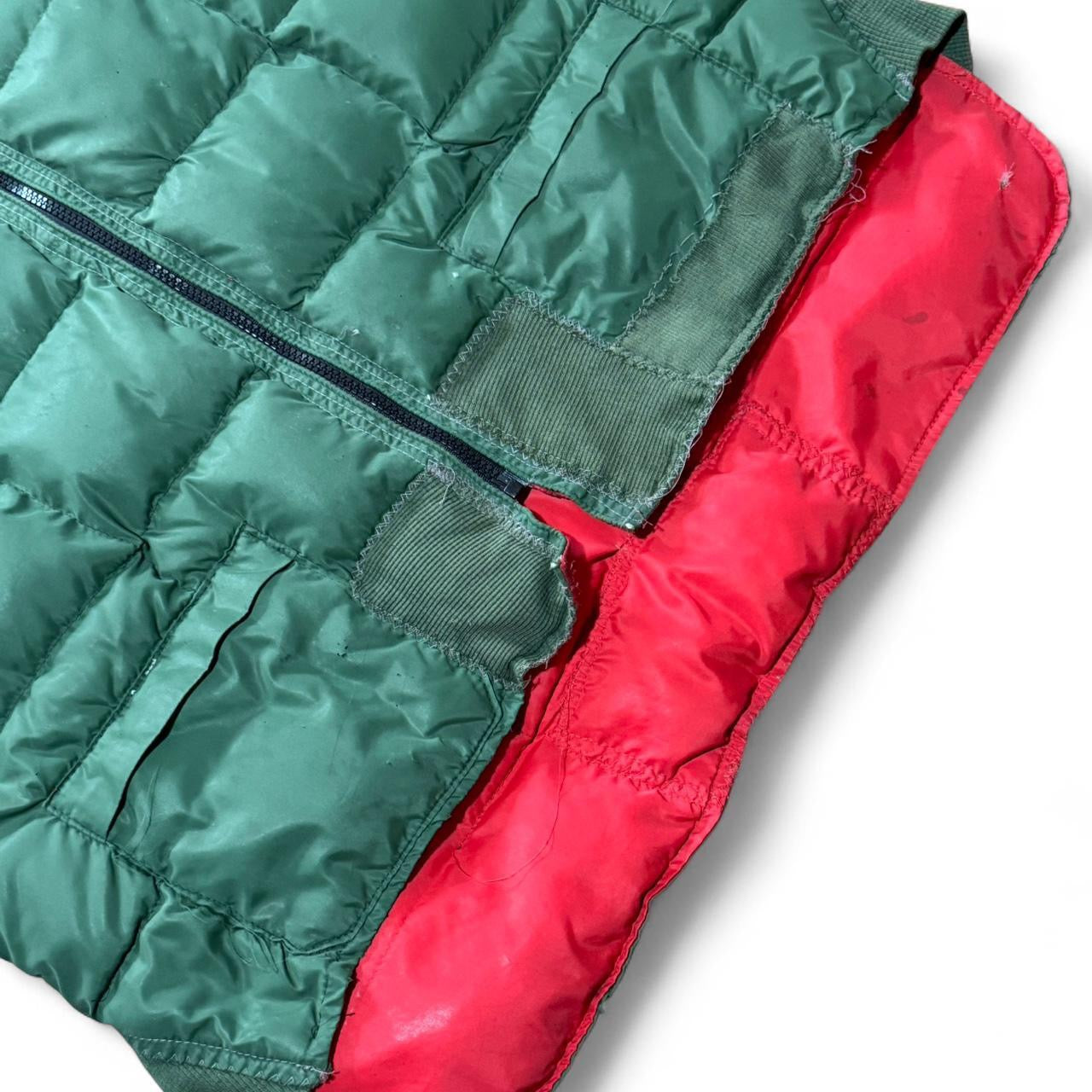 70s Reversible Red & Green Quilted Down Puffer Vest
