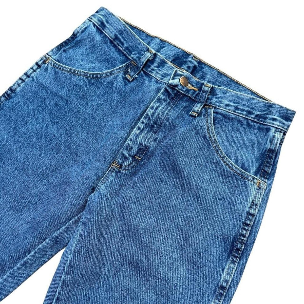 90s Y2K Rustler Mens Regular Fit Straight Leg Denim Jeans Blue Wash Pant