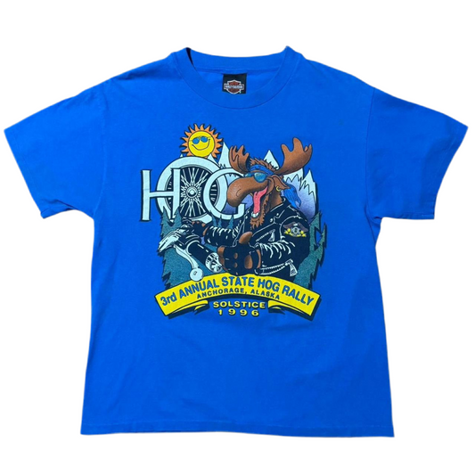 1996 Hog Rally Alaska Harley Owners Tee