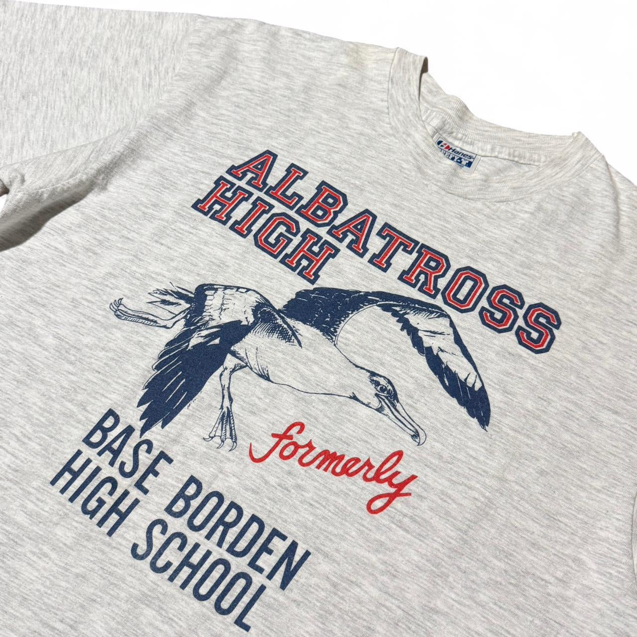 Vintage 90s Grey Albatross High School Base Borden School Bird T-shirt