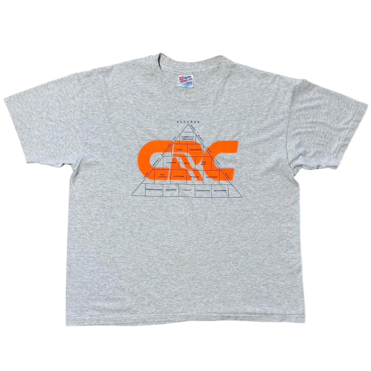90s Triblend Neon Orange GRC Discipline Graphic Training T-shirt