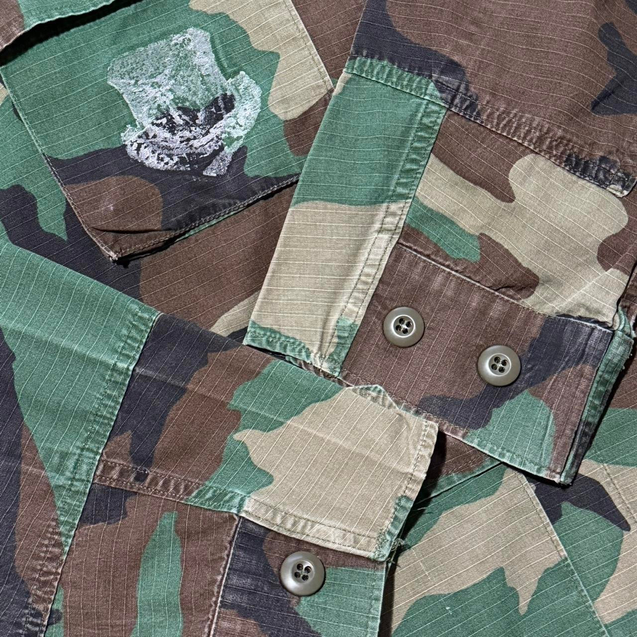 90s US Air Force Military Camouflage Button-Up Army Coat