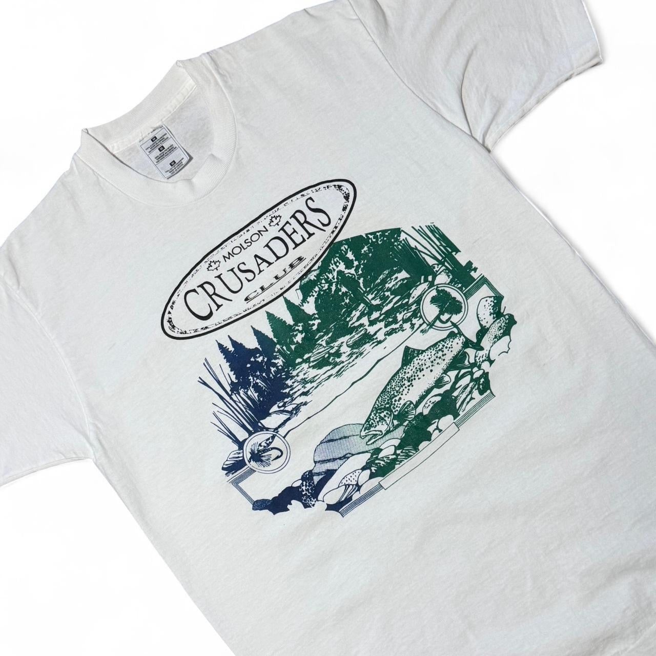 90s Molson Canadian Crusaders Club Beer Fishing T-shirt