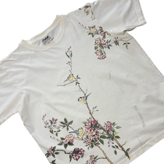 90s Northern Reflections Birds Floral Cute Flowers Animal Nature T-shirt