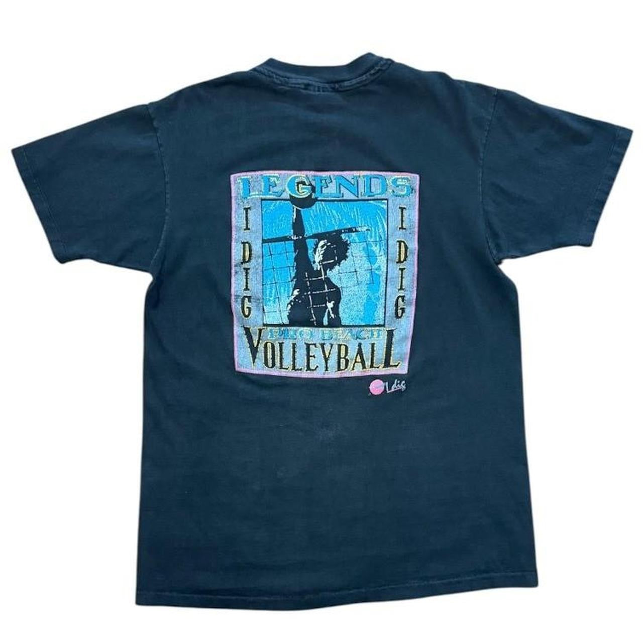 90s I Dig Pro Beach Legends Volleyball Beach Sport Graphic Faded T-shirt