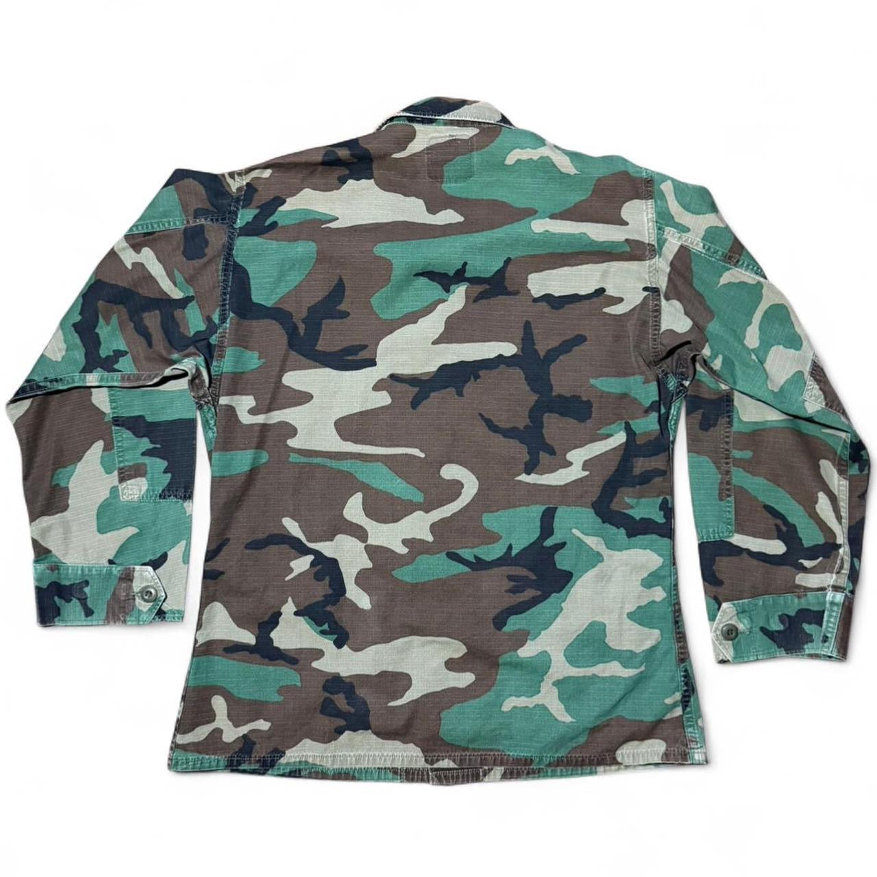 90s US Air Force Military Camouflage Button-Up Army Coat