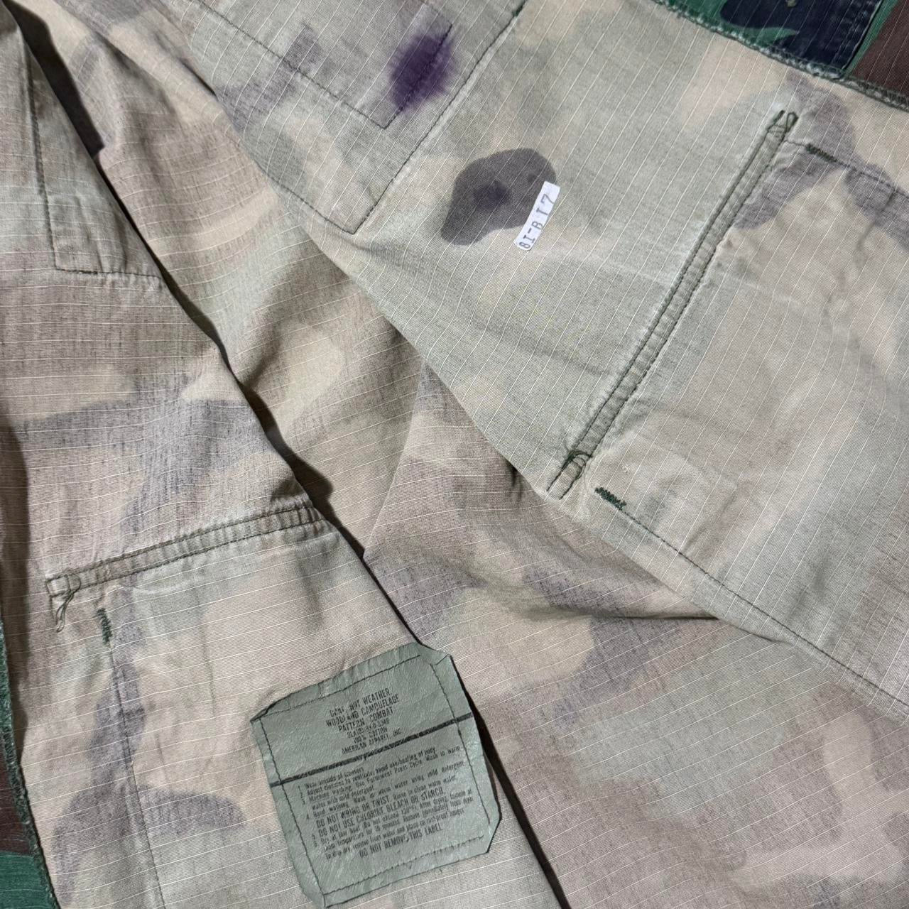 90s US Air Force Military Camouflage Button-Up Army Coat