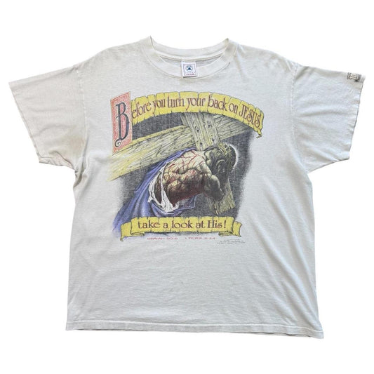 1993 Distressed Living Epistles Before You Turn Your Back On Jesus Tee