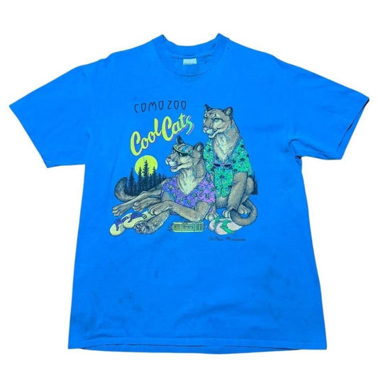 80s Distressed Como Zoo Cool Cats Minnesota Mountain Lion Nature T-shirt