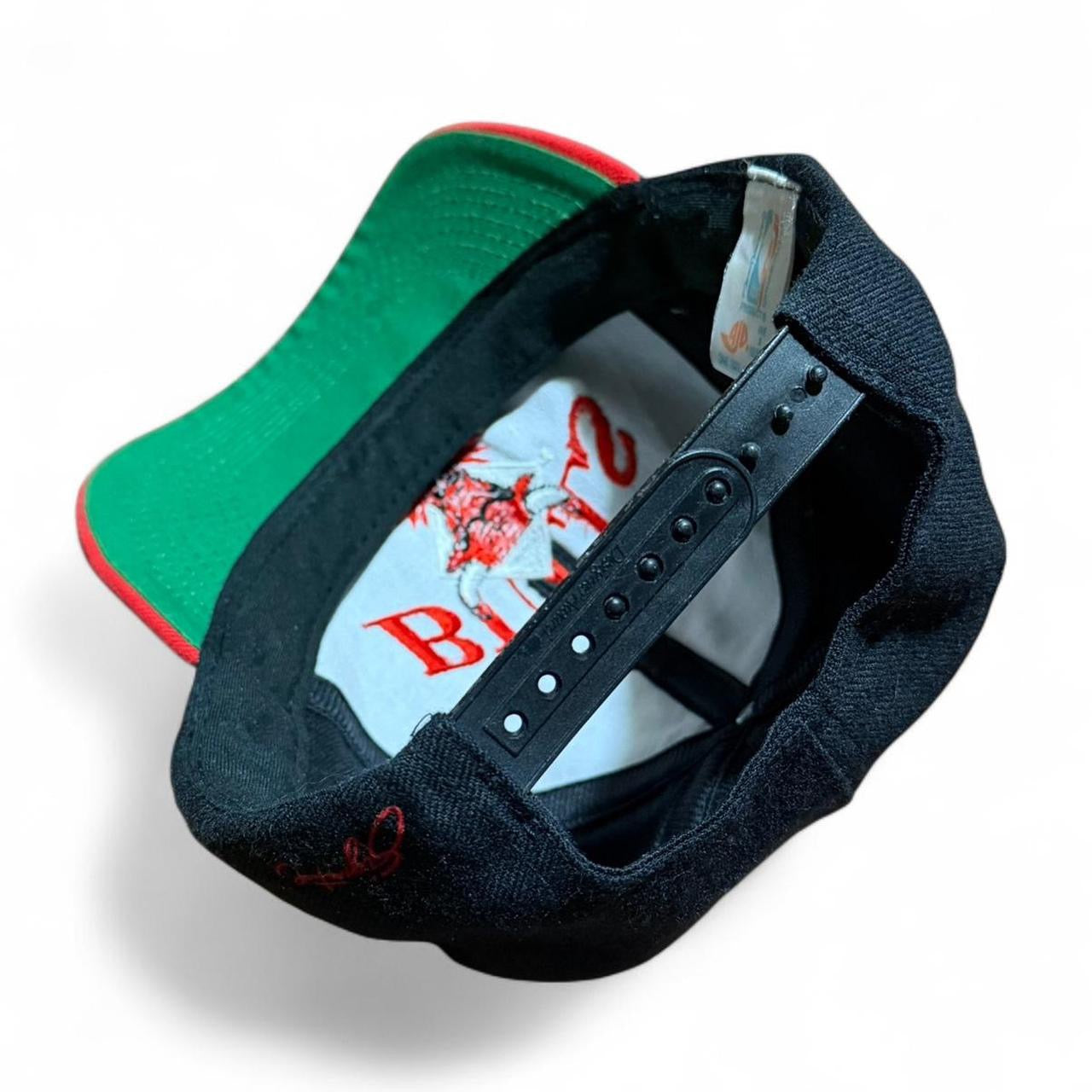 Vintage 90s Chicago Bulls Signature Logo NBA Basketball Snapback Hat