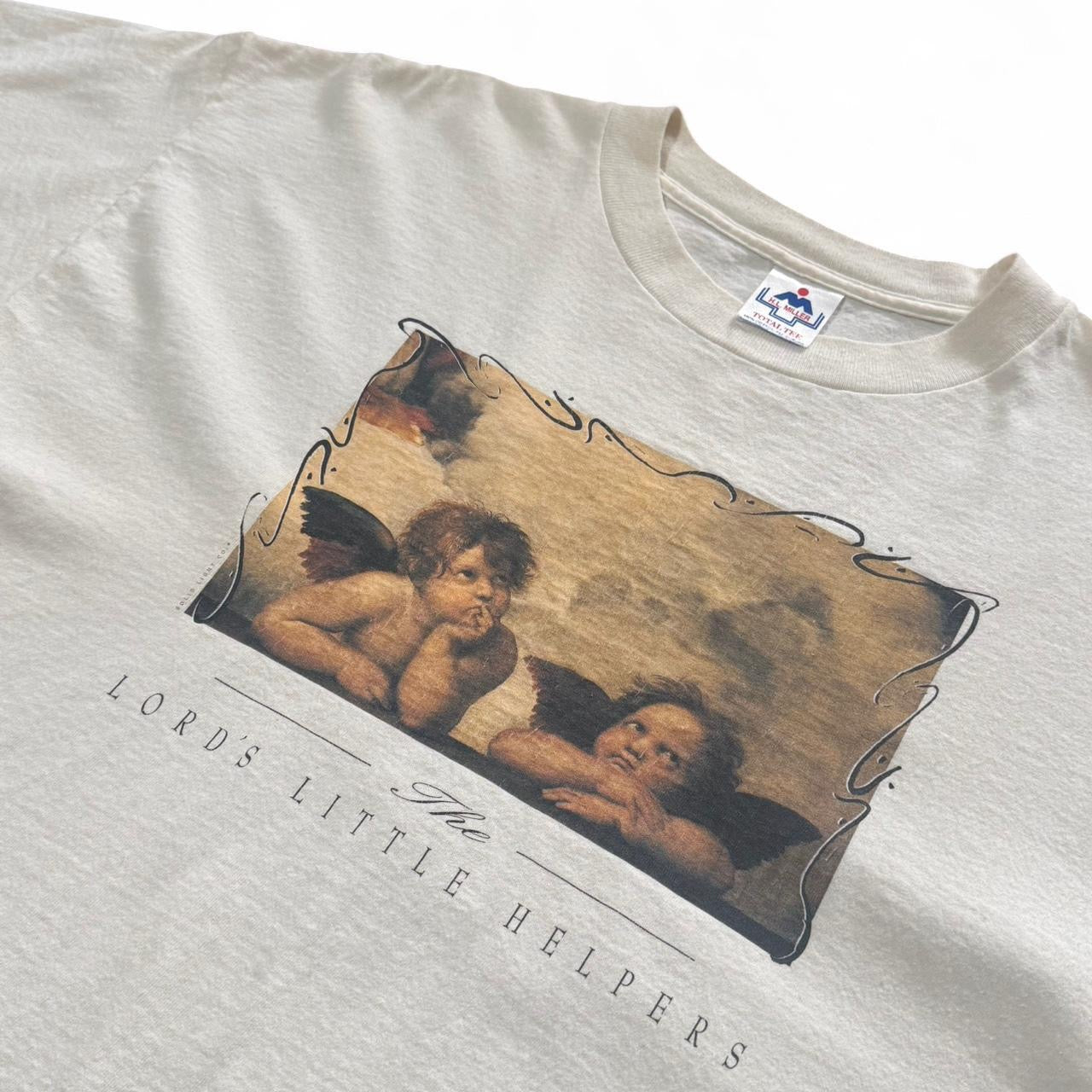 90s Cream ‘Lords Little Helpers’ Raphael Angels Religious Cherubs Art Tee
