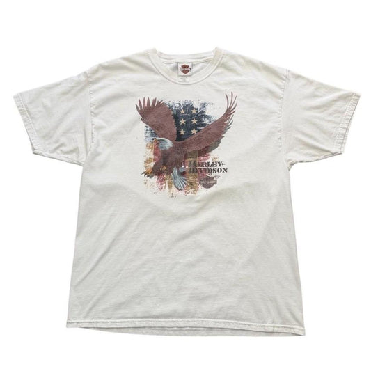 Y2K Harley Davidson Knoxville USA Motorcycle Biker Eagle Graphic T-Shirt
