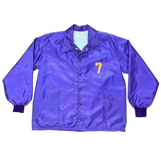 70s Nicklasson Athletic Purple Mohawk Baseball Coaches Sport Snap Jacket