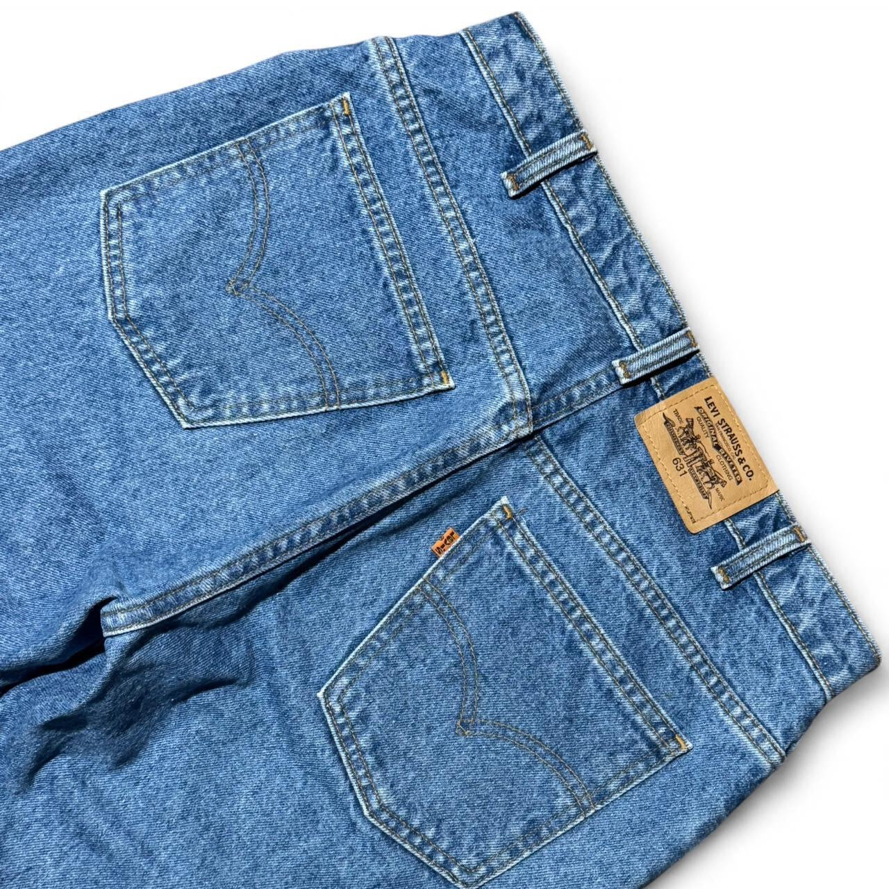 90s Orange Tab Levi’s 631 Straight Leg Denim Blue Wash Jeans