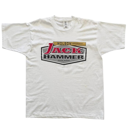 Vintage Y2K Molson Canadian Jack Hammer Beer Promo T-shirt
