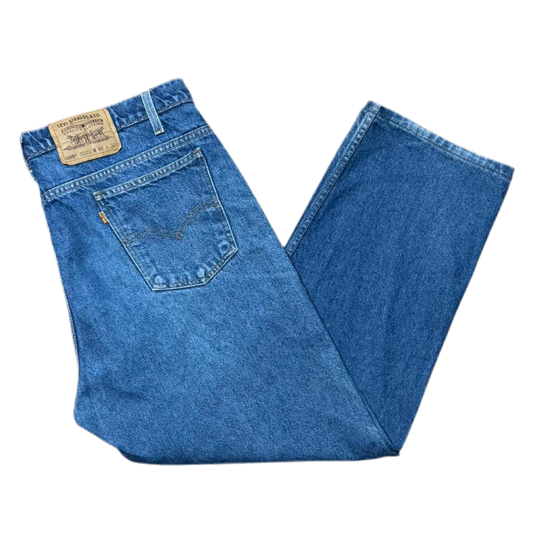 Orange Tab Levi’s 505 Straight Leg Blue Denim Jeans