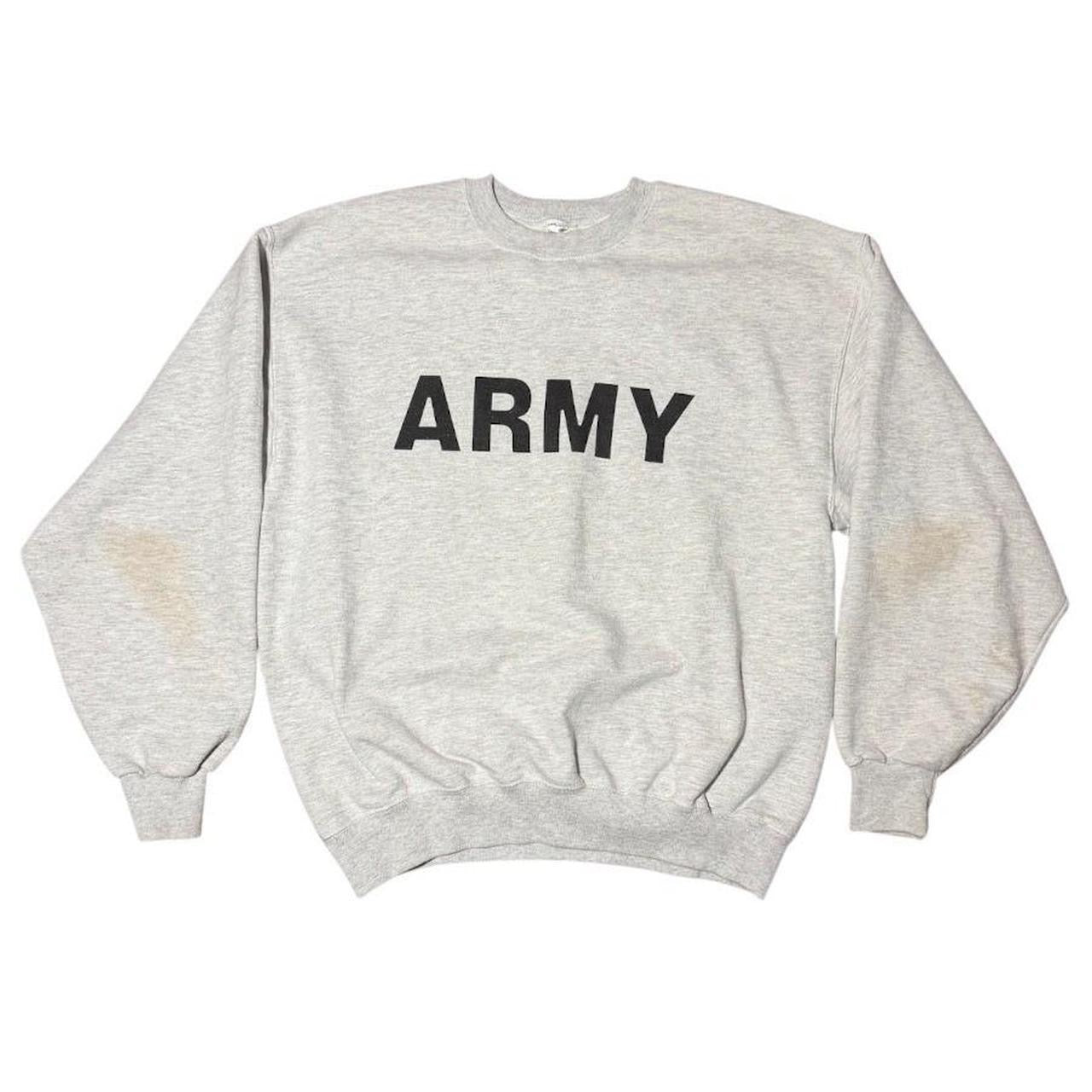 90s Army Issue Military Uniform Utility Crewneck Pullover Sweater