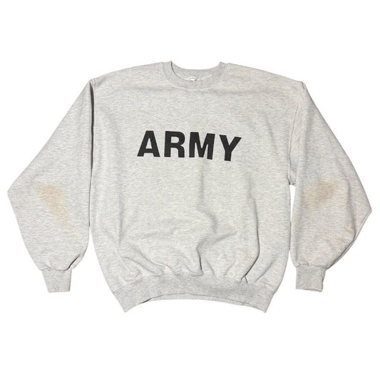 90s Army Issue Military Uniform Utility Crewneck Pullover Sweater