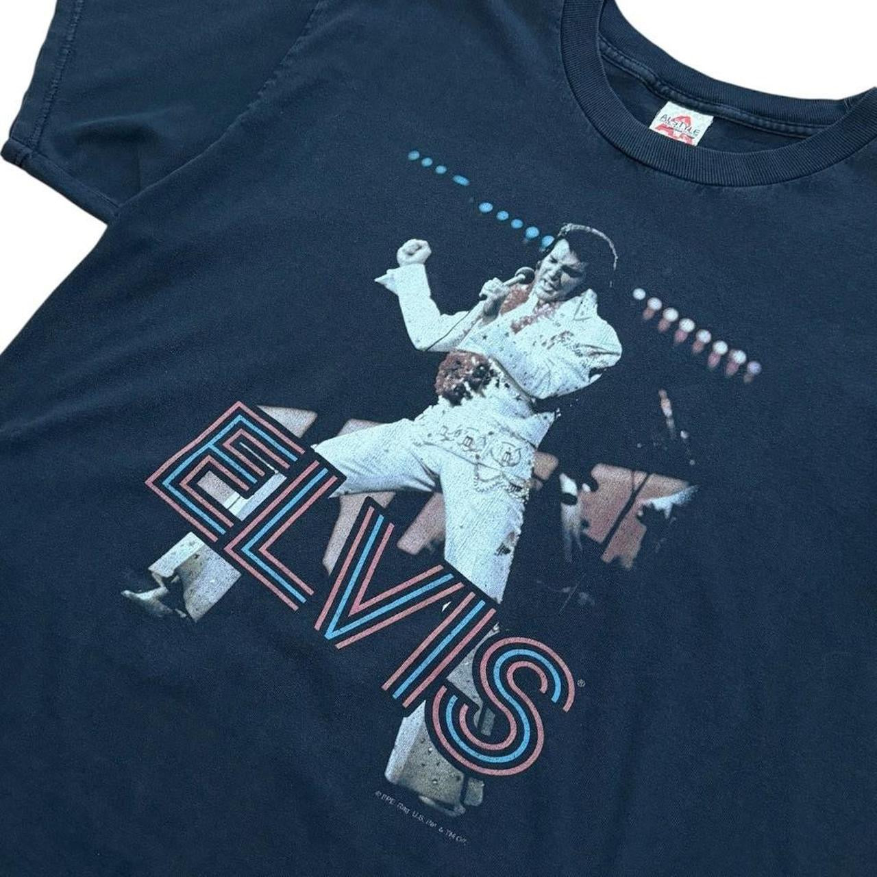 Y2K Elvis Presley King of Rock Music Band Concert Merch Graphic T-shirt