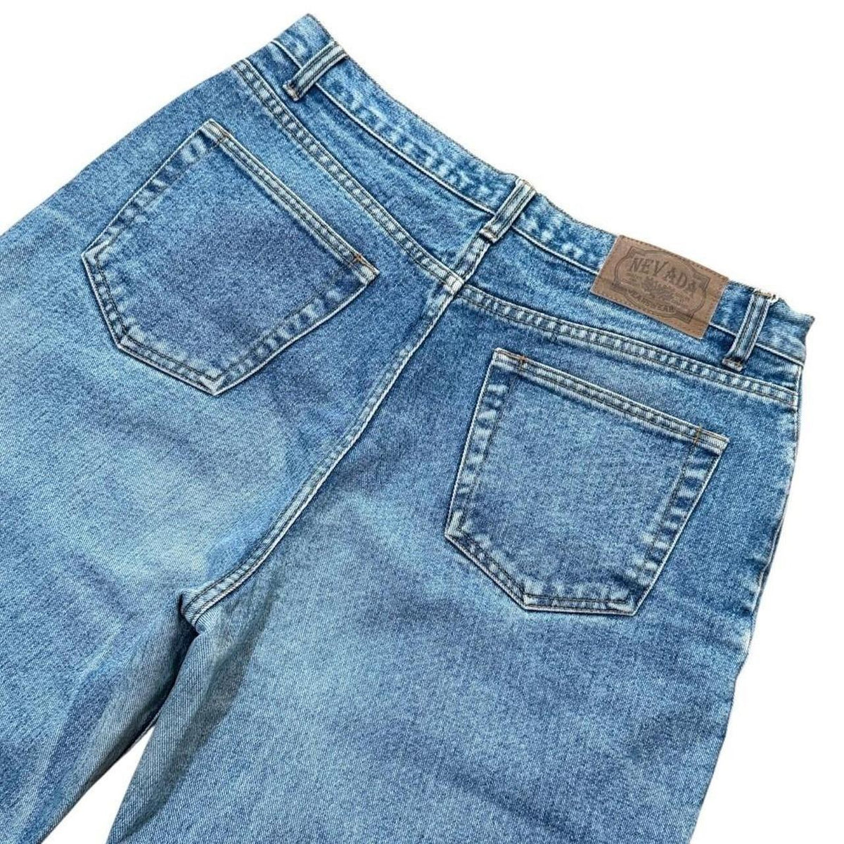90s Nevada Jeans Mens Straight Leg Blue Wash Denim Jeans 33" Faded Pants