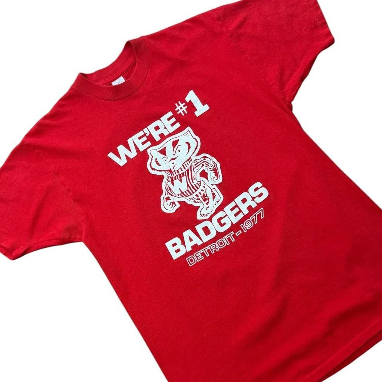 70s Wisconsin Badgers Bucky USA NCAA Football TKO Single Stitch T-shirt