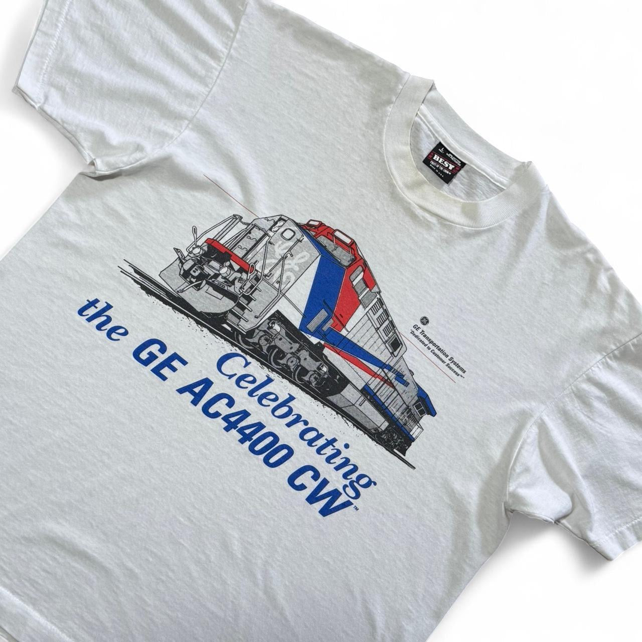 90s General Electric Transportation Systems Celebration Train Railway Tee