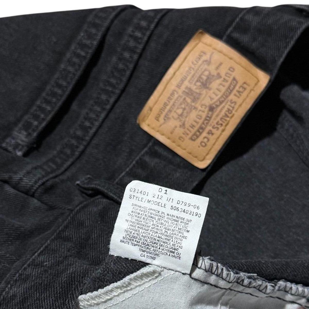 90s Levis 506 Orange Tab Standard Straight Leg Fit Black Denim Jeans