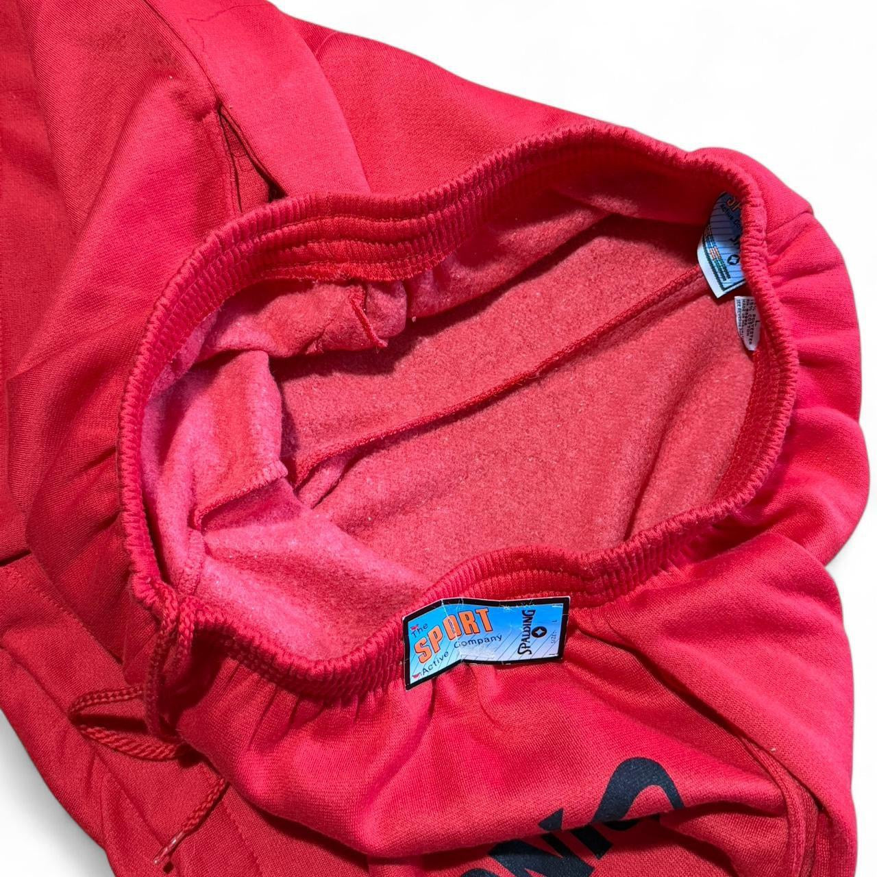 Vintage Deadstock NWT Spalding Sport Retro Basketball Red Sweat Shorts