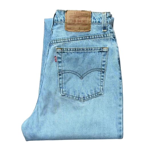 Vintage 90s Levi’s 512 High Waisted Light Blue Denim Tapered Jeans
